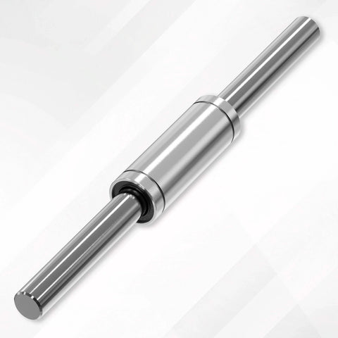 12mm id×21mm od×57mm length lm12luu linear ball bearing with double seal, ideal for 3D printers and CNC, shown in stainless steel