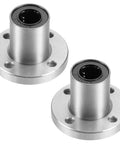 LM12UU Round Flange Linear Bearing 12mm Bore 21mm Outer Diameter 30mm Length Pack of 2 Sealed for Dust Protection