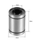 Lm12uu linear ball bearings 12mm bore 21mm OD 30mm long for CNC machine 3D printer 4pcs, showing detailed size measurements