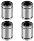 Four Lm12uu linear ball bearings 12mm bore, 21mm OD, 30mm long for CNC machine, 3D printer, 4pcs built for smooth motion, steady alignment.