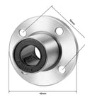 LM12UU Round Flange Linear Bearing 12mm Bore 21mm Outer Diameter 30mm Length Pack of 2 Sealed shown with dimensions