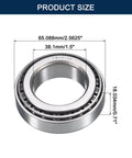 LM29749/10 Tapered Roller Bearing Cone and Cup Set, 1.5" Bore 2.5625" OD 0.71" Cup Width, Chrome Steel Taper Bearings Set, ABEC-3