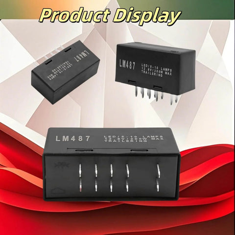 LED Flasher Relay For Hazard Warning And Turn Signals, Hyper Flash Fix Module Blinker for GM trucks, LM487 model