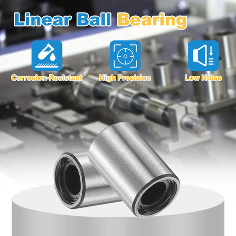 Sealed LM4UU 4x8x12 mm linear ball bearings in a 4-pack with rubber seals for dust protection deliver smooth, precise motion.