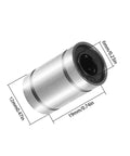 ✝️ 12PCS LM6UU Linear Bearings, 6mm Bore Dia Linear Motion Bushing with Double Side Rubber Seal Great for CNC Machine 3D Printer, dimensions labeled