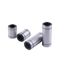 Lm8luu linear ball bearing, bore dia 8 mm, OD 15 mm, width 45 mm, used for mechanical sliding tables, cnc machine tools, 3d printers, silver 2pcs