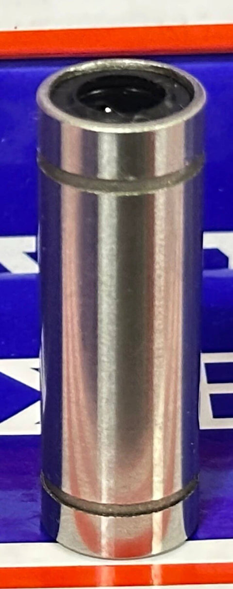 8mm Bearing/Bushing LM8LUU Linear Motion with resin retainer, showing vertical profile and rubber seals, size 8mmx15mmx45mm