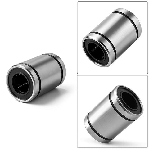 10 Pack LM8UU Linear Ball Bearings 8mm Bore Carbon Steel Double Sided Rubber Seals Nickel Plated Surface For CNC Machines And 3D Printers Linear Rail Guides