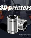 3D printer setup with 12Pcs LM8UU Linear Ball Bearings: 8mm Bore, 15mm OD, 24mm Length, Double Rubber Seals for CNC applications