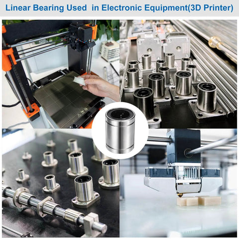 LM8UU Linear Ball Bearings 8mm Bore 15mm OD 24mm Length for CNC Machine 3D Printer 4pcs in electronic equipment setup