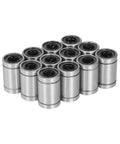 ✝️ 12 Pcs LM8UU Linear Ball Bearings, 8mm Bore Dia, 15mm OD, 24mm Length with Double Side Rubber Seal, stacked view
