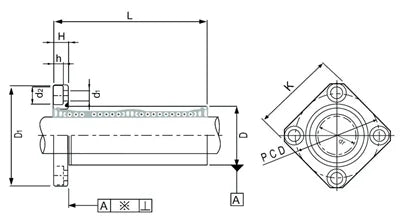 LMEK12LUU 12mm Square Flanged Bushing Linear Motion - VXB Ball Bearings
