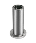 ✝️ Lmf25luu linear ball bearing round flange, ID 25mm, OD 40mm linear motion ball bearings sae52100 carbon steel front view