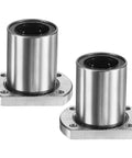 ✝️ Lmh30uu linear ball bearings 30mm bore dia 45mm OD 51mm long 6.5mm hole, 2pcs round flange bushing with rubber seals