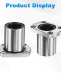 ✝️ Lmh30uu linear ball bearings 30mm bore dia 45mm OD 51mm long 6.5mm hole, 2pcs round flange linear motion bushing display