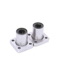 Square Flange Linear Bearing Set LMK12UU 12x21x30mm 2Pcs For Smooth Linear Motion Flange Mount Bearings for CNC and 3D Printers