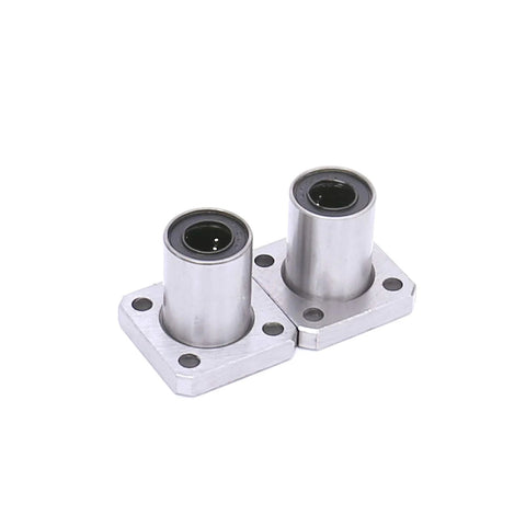 Square Flange Linear Bearing Set LMK12UU 12x21x30mm 2Pcs For Smooth Linear Motion Flange Mount Bearings for CNC and 3D Printers