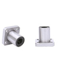 Square Flange Linear Bearing Set LMK12UU 12x21x30mm 2Pcs for CNC Machines and 3D Printers, showing bore and flange design.