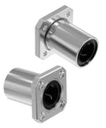 ✝️ 2PCS LMK25UU Square Flange Linear Ball Bearings, 25mm Bore Dia, 40mm OD, 59mm Length with Double Side Rubber Seal for CNC,3D Printer