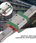 LML12B Linear Slide Block With Retainer And Lubrication System, 12mm wide guide, 100mm travel shown in industrial setting