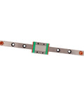 LML9B Miniature Linear Rail Guide With 9mm Width Slide Block, ball retainer, visible lubrication system, top view