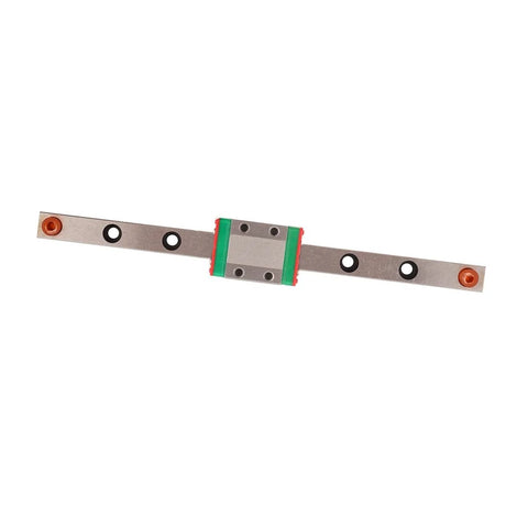LML9B Miniature Linear Rail Guide With 9mm Width Slide Block, ball retainer, visible lubrication system, top view