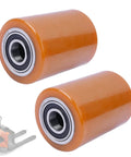 Load Wheel compatible with Toyota 8HBW23 electric pallet jack lift truck, 2 piece replacement wheel set for smooth rolling performance