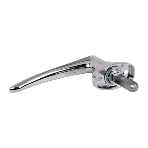 Lockable Handle Replacement 1654011520 for heavy equipment and machinery, chrome finish, industrial-grade, side view