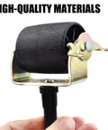 Close-up of one locking bed frame caster showing high-quality materials and swivel design, part of the Locking Bed Frame Casters Set Of 4 With Brakes And Stem Socket Sleeves For Bedframe Replacement Smooth Rolling On Carpet Or Hard Floors Swivel Wheel Castors With Secure Locks To Stabilize Your Bed.