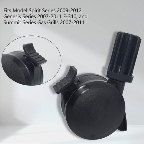 Close-up of 4 Pack Locking Caster With Insert Replacement Parts 70360 For Genesis Spirit E310 E320 S330 E210 Summit E400 E600 Gas Grills 2007 To 2019 Suitable For Spirit Summit E Series Style Models Includes Four Casters And Inserts
