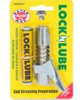 Locking Grease Gun Coupler That Clamps On And Stays Put, Prevents Leaks While You Grease Zerk Fittings, 10000 PSI Rated, Rebuildable Tool