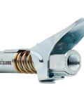 Locking Grease Gun Coupler That Clamps On And Stays Put, Prevents Leaks While You Grease Zerk Fittings, 10000 PSI Rated