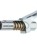 Locking Grease Gun Coupler That Clamps On And Stays Put, Prevents Leaks While You Grease Zerk Fittings, 10000 PSI Rated, Rebuildable Tool