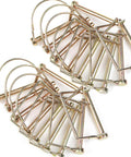 20 Piece Shaft Locking Pins Set One Quarter Inch Diameter Two And One Half Inch Length Square And Arch Safety Pins for Trailer Couplers Hitches Farm Lawn Garden Wagons and Towing Heavy Duty