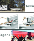 20 Piece Shaft Locking Pins Set One Quarter Inch Diameter Two And One Half Inch Length Square And Arch Safety Pins for Towing and Wagons