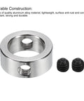 Locking 10mm Shaft Collars With Set Screws For Precision Positioning And Stops, 304 Stainless Steel, close-up view with screws
