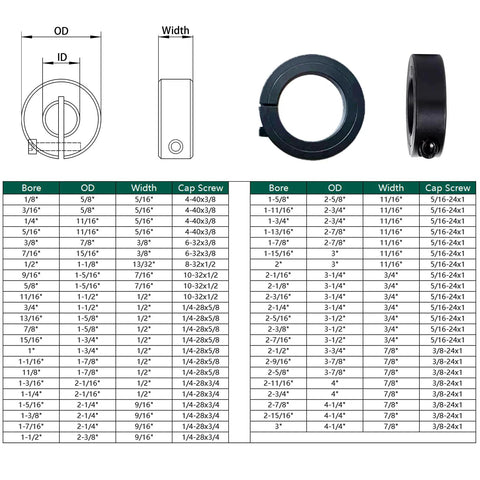 Locking Shaft Collar For CNC Machines Heavy Duty With Bore 1.4375 Inch Outer Diameter 2.25 Inch And 0.5625 Inch Thick H7 Tolerance