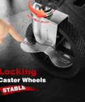 Close-up of locking caster wheel with 360-degree rotation on Beefy Folding Shopping Cart With 5.0 Cu Ft Capacity 480 Lb Load