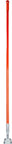 Pro Grade Long Reach Dust Mop Handle With Clip On Connector For Floor Cleaning 60 Inch Fiberglass Frame in orange color