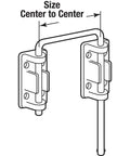 Diagram of Loop Lock For Patio Sliding Doors With Two And One Eighth Inch Reach Secondary Security Lock Chrome Plated Hardened Steel Bar Diecast Base