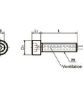 Lot of 10 SVSS-M4-6-MOS NBK Socket Head Cap Vacuum Vented Screws with Ventilation Hole - MoS2 Shot M4 length 6mm Made in Japan - VXB Ball Bearings