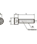 Lot of 10 SVSS-M5-25-MOS NBK Socket Head Cap Vacuum Vented Screws with Ventilation Hole - MoS2 Shot M5 length 25mm Made in Japan - VXB Ball Bearings