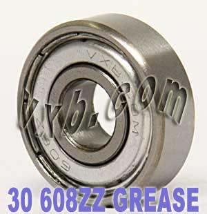 Bearing 608ZZ Shielded 8x22x7 Miniature Ball Bearings(Pack of 10)