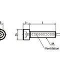 Lot of 5 SVSL-M10-25 NBK Socket Head Cap Vacuum Vented Screws with Ventilation Hole - SUS316L M10 length 25mm Made in Japan - VXB Ball Bearings