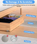 1 Inch Low Profile Casters Wheels Set Of 2 With Side And Top Plate Mounting on underbed drawer, suitable for various floor types.