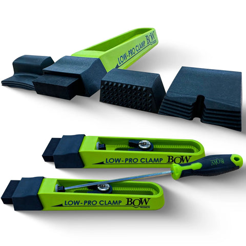 Low Profile CNC Clamp Kit For Secure Workholding On Your CNC Machine With Two Clamps And Four Interchangeable Tips, Bow Products