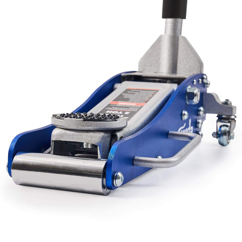 Low Profile 2 Ton Floor Jack With Dual Pump System For Quick Lift, Hydraulic Aluminum And Steel Car Jack, Durable Blue