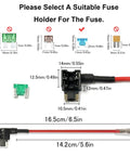 Low Profile Mini Blade Fuse Tap Kit With Wire Harness, 3 Pack For Cars Trucks And Boats, Includes 8 Fuses (3A, 5A, 7.5A, 10A, 15A, 20A, 25A, 30A) And A Fuse Puller, 12V-24V-32V Auto Electrical Accessory For Easy DIY Upgrades diagram
