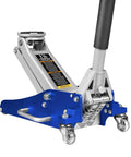 Low Profile 1.5 Ton Hydraulic Racing Floor Jack With Dual Piston Quick Lift Pump Aluminum And Steel Construction Side Handle Non Slip Knurled Grip Blue Finish By Torin