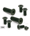 SSH-M6-16 NBK Socket Head Cap Screws - Special Low Profile - Ferrosoferric Oxide Coating - Made in Japan for smooth motion and alignment